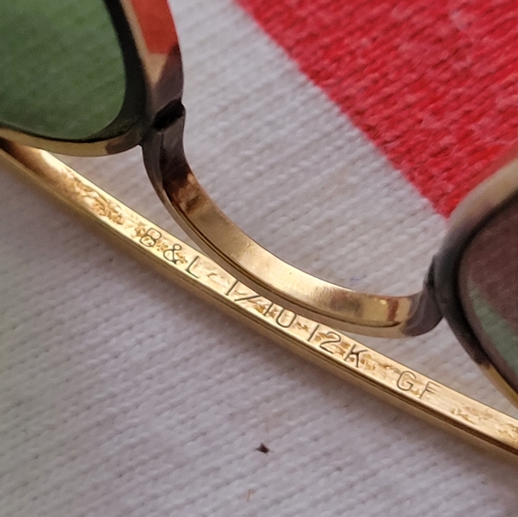 VINTAGE RAYBAN 12K GOLD FILLED AVIATOR USA KOREAN WAR ERA Top Gun - Picture 7 of 16